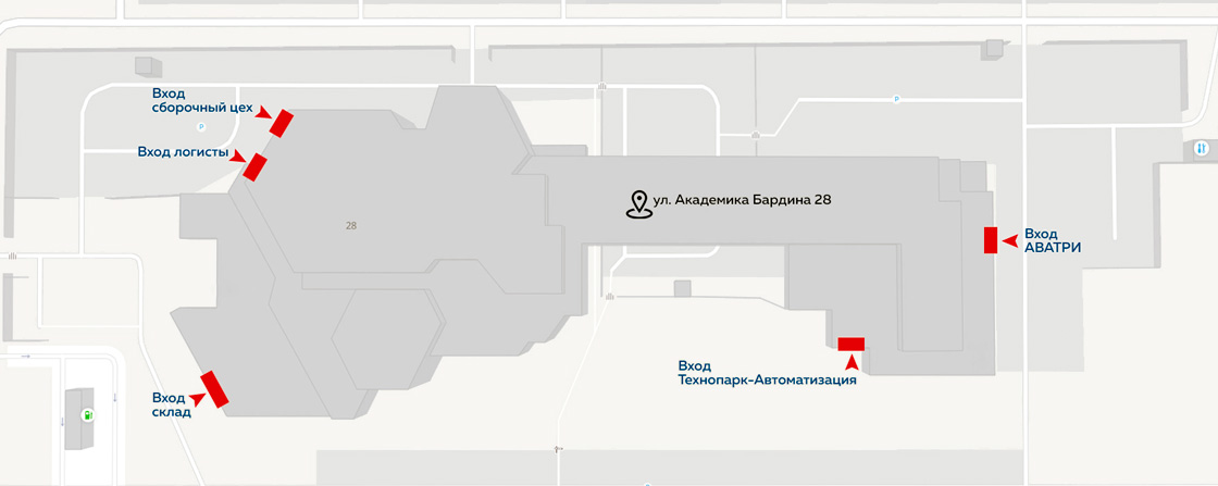 Схема проезда к компании "Аватри", "Технопарк Автоматизация"